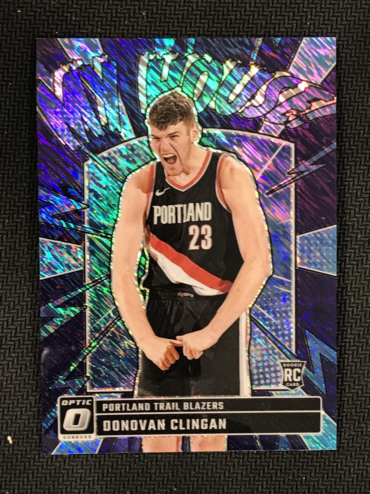 2024-25 Donruss Optic #1 Donovan Clingan My House Purple Shimmer Portland