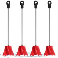 Loosh 4 Pcs 11 Inch Paint Stirrer for Drill, Mixer Attachment, Red