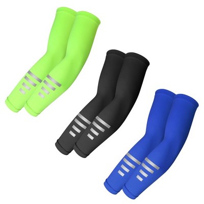 3Pairs Reflective Cooling Sun Protections Sleeves Arm Covers For Cycling Running