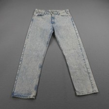 Vintage Levis Jeans Mens 36x30 Blue Denim 505 Orange Tab Acid Wash Straight 80s