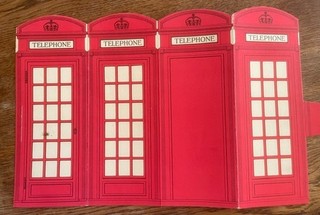 GPO TELEPHONE SERVICES LEAFLET AUG 1931 MAKES INTO A CARD TELEPHONE BOX