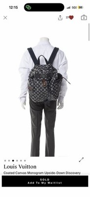 Louis Vuitton Monogram Upside-Down Discovery Backpack Black White Adjustable St 