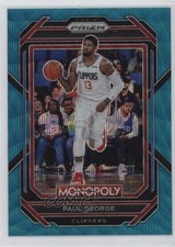 2022-23 Panini Prizm Monopoly Teal Wave Prizm Paul George #38 lz7