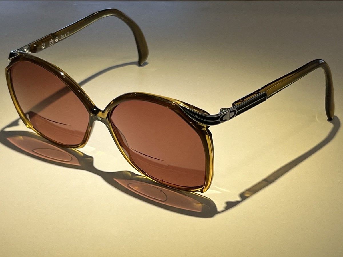 Vintage Christian Dior 2104 Amber Optyl Oversized Eyeglass  display picture 1
