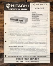 Hitachi HTA-35F Receiver Service Manual Original 