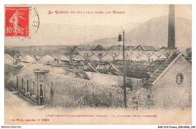BAEP10-1119-88 - SAINT-MICHEL-SUR-MEURTHE - Die Filzspinnerei in Brand