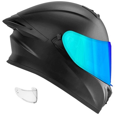 full face motorcycle helmets black Milwaukee H7000 Glossy Mayday Modular Wireless Helmet-Stream Music-Phone Calls and more stable ride Bell Star Black Matte Motorbike