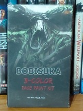 BOBISUKA 3 Color Oil Face Paint Kit Pro. Makeup Sports White/Black/Gray NIB 