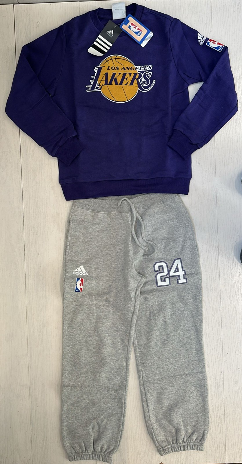 10326 ADIDAS BASKET USA LOS ÁNGELES LAKERS 84 TRAJE NIÑO FELPA L36103