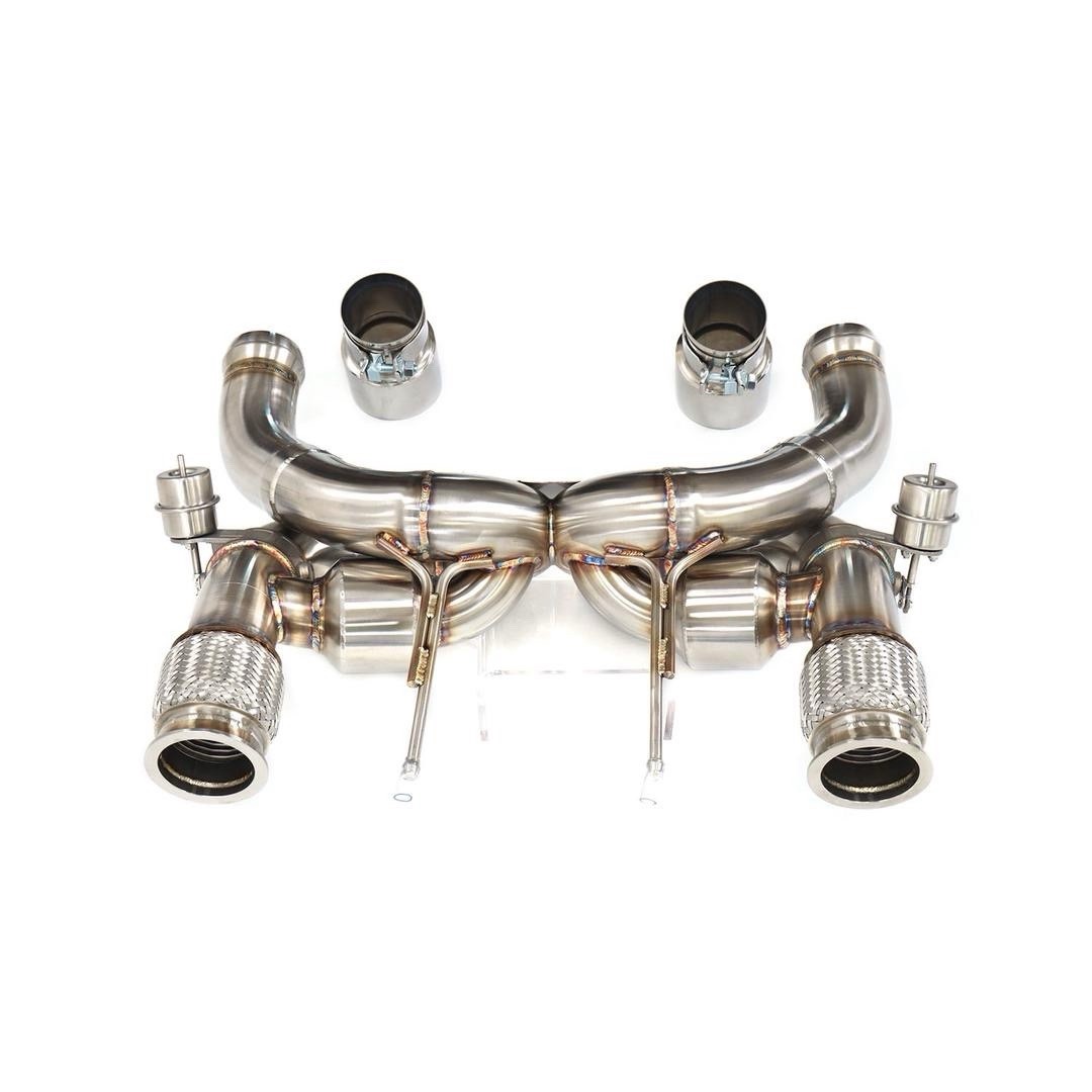 Full Titanium Valved Exhaust System For Mclaren 720S Includes Downpipes & Tips