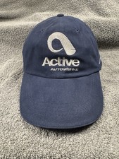 Vintage Active Autowerke BMW Turbo Navy Blue Embroidered Strapback Hat Cap