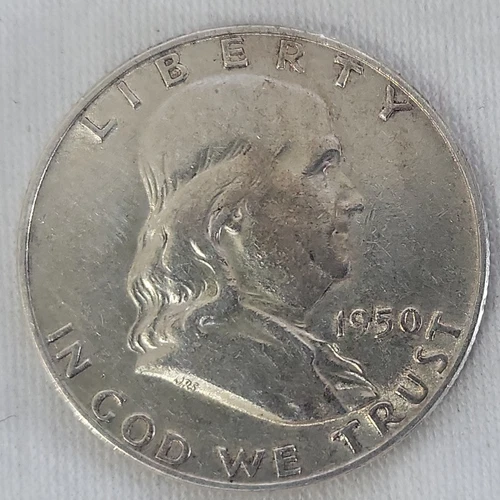 1950 D Franklin Half Dollar in AU Condition