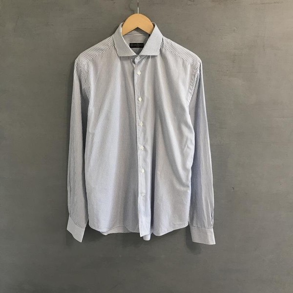 Men Corneliani Shirt White Cotton 42 / XL / 50 #1UU8