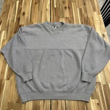 Vintage Lee Sweater Mens XL Gray Casual Collection Crewneck Knit Made In USA