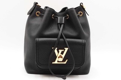 Louis Vuitton Black Leather Lockme Bucket Bag Eb1225rxzdu 