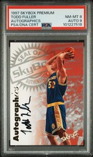 1997 SKYBOX PREMIUM AUTOGRAPHICS TODD FULLER PSA 8 AUTO 9