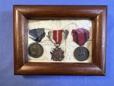 RARE 3 MEDAL GROUP NUMBERED IDed CIVIL WAR & INDIAN WARS CAMPAIGN & VFW MEDALS