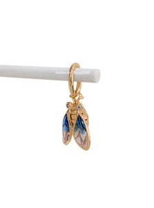 Authentic 100% Authentic PANDORA 14k Gold Plated Cicada Dangle Charm Pendant 764490C01