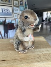 Vintage Steiff Nagy The Beaver Stuffed Toy German 1950s 60s, Missing Eye 6inches