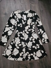 New look black floral mini dress