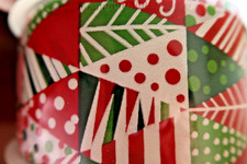 Christmas Kirkland Wire Edged Ribbon with Green Red Trees 50 yards X 2.5" NEW