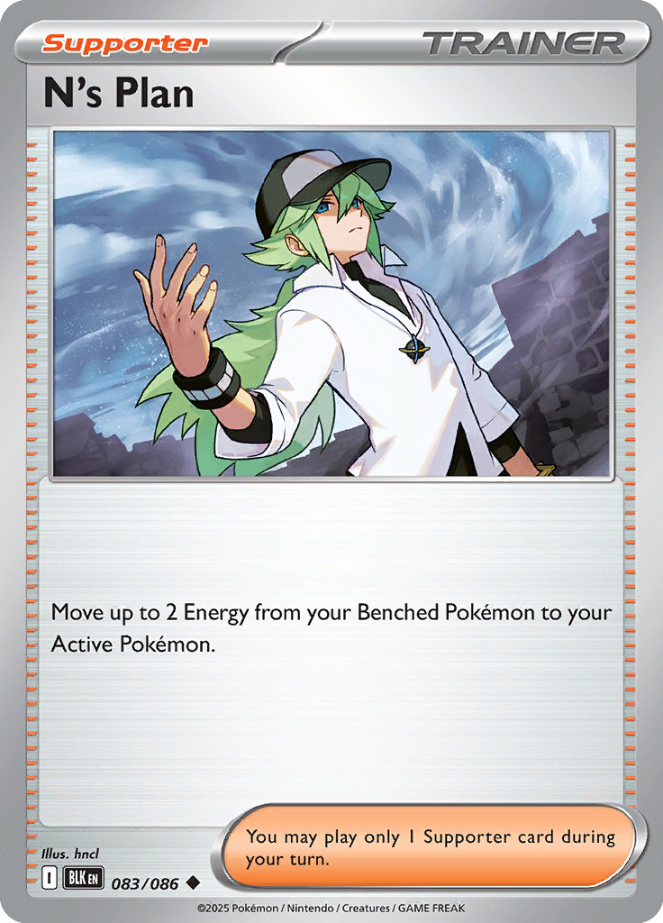 N's Plot 83/086 | Near Mint REVERSE HOLOFOIL | SV: Black Bolt Pokemon TCG