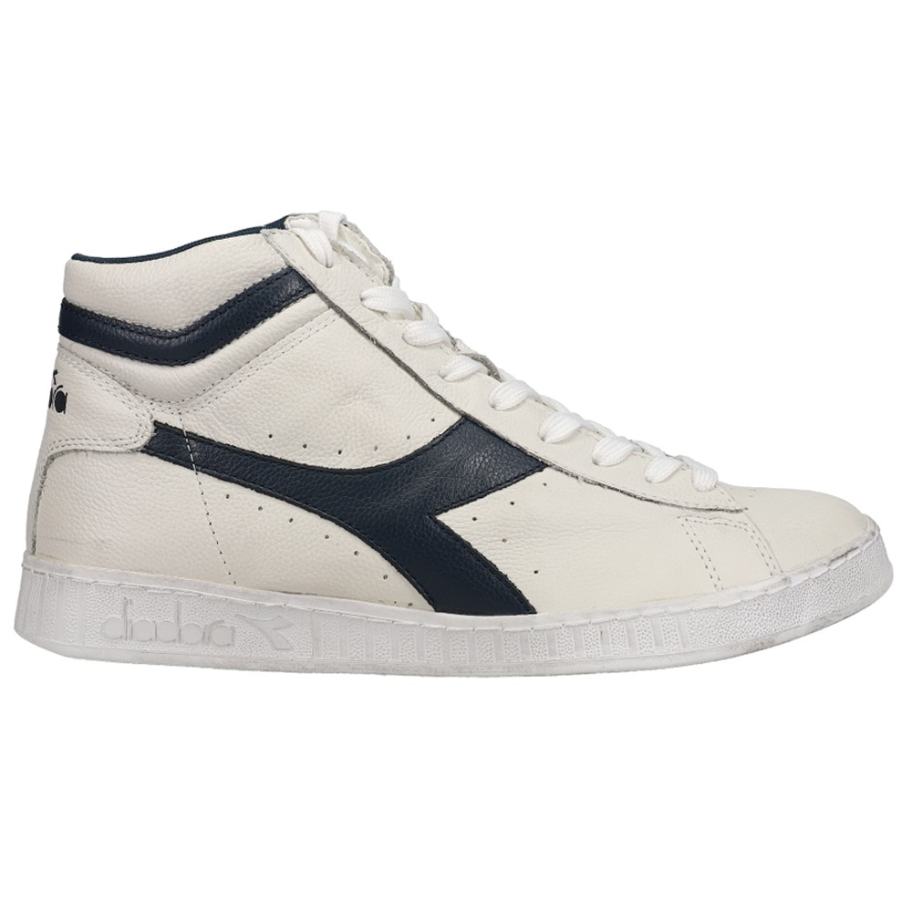 diadora Game L Waxed High Top  Mens Blue, Off White Sneakers Casual Shoes 159657