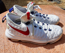Nike Zoom KD 9 USA Olympic Independence Day White Red Blue 843392-160 Size 8.5