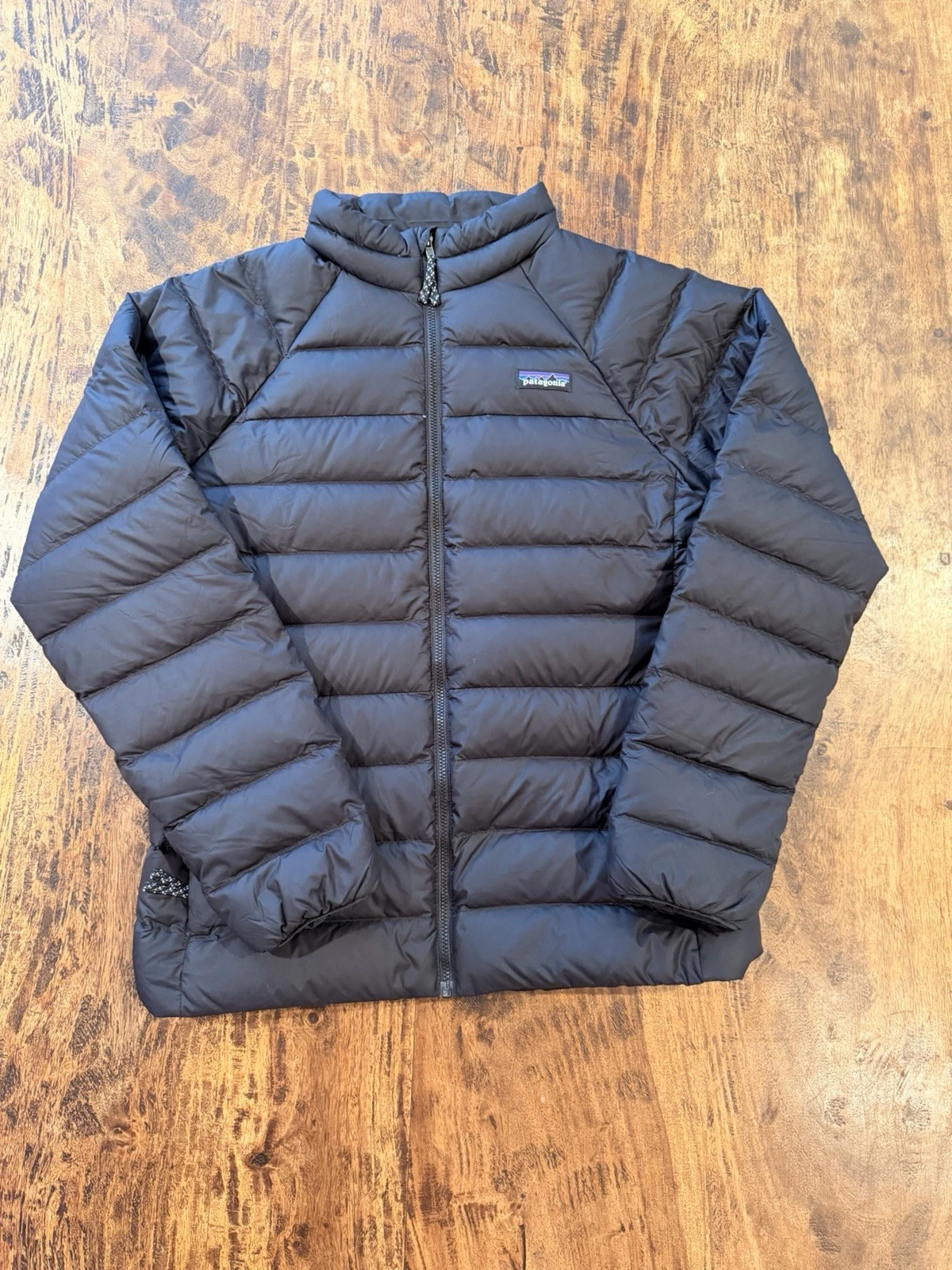 Patagonia Kids Down Sweater Jacket Size XL 14 Black Puffer Coat Insulated Youth