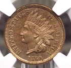 1860 Indian Head Cent *ROUND BUST* 1c NGC MS62 #004 Uncirculated Unc ECC&C, Inc.