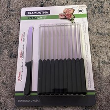 Cuchillos para carne Tramontina ProLine, acero inoxidable con alto contenido de carbono, 8 piezas nuevos sellados