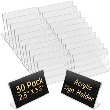 30 Pack Acrylic Photo Frames 2.5x 3.5 Inches Clear Picture Plastic...