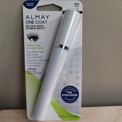 Almay One Coat Get Up and Grow Mascara 020 Black 0.21-Ounce NEW