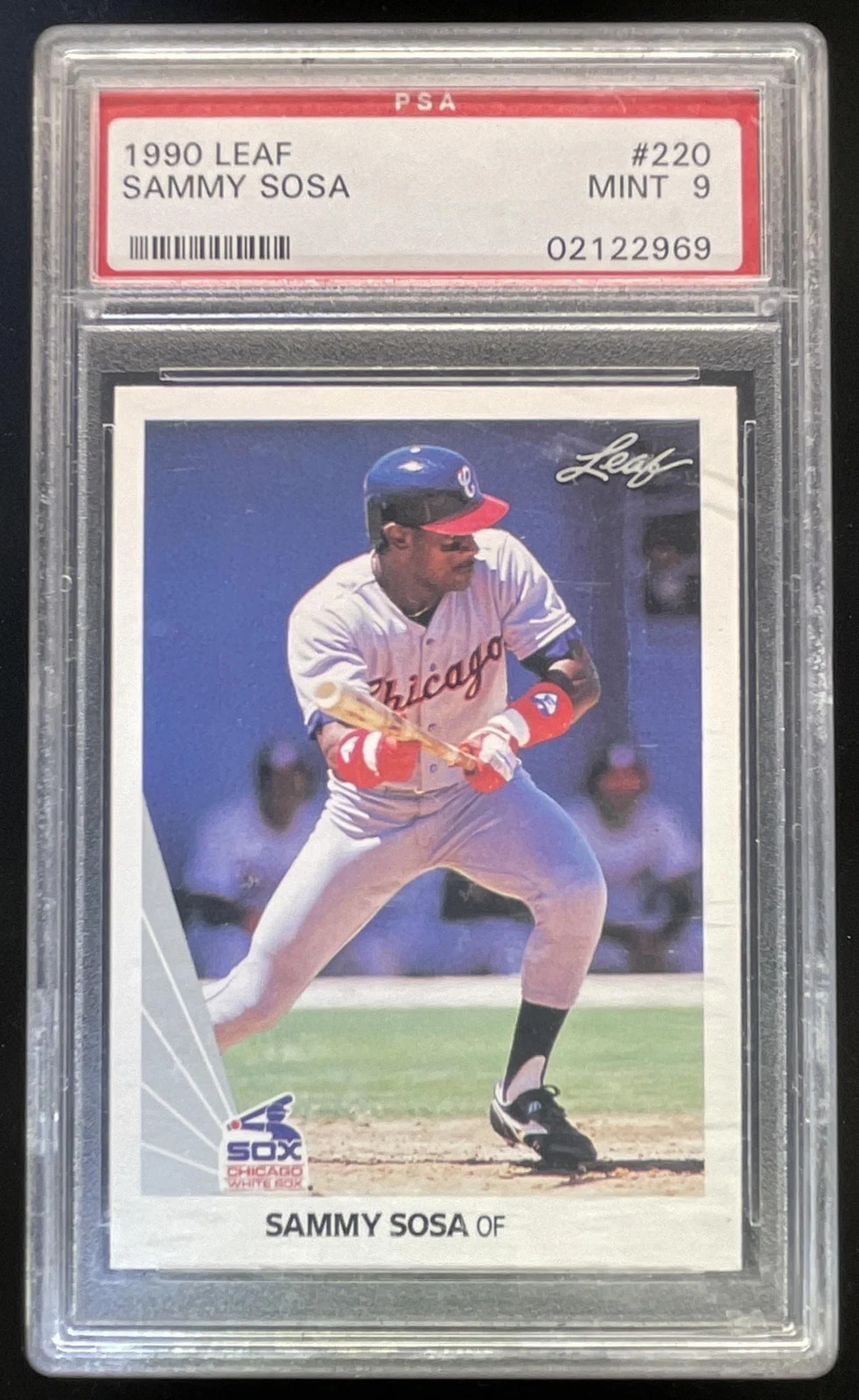 1990 Leaf #220 Sammy Sosa RC PSA 9