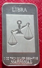 Libra- Zodiac Series Bar-National Mint USA 1 Troy oz.999 Fine Silver-A