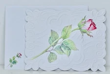 CAROL'S ROSE GARDEN Single Rose Note Card w Envelope CAROL WILSON FINE ARTS