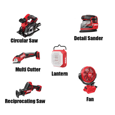 SKIL PWR CORE 12v 6-Tool Power Tool Combo Reciprocating,Circular,Sander,Multi