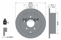 2Er-Set 2Er Set Bremsscheibe Textar 92269403 Mitsubishi 4615A056 Mitsubishi 4615