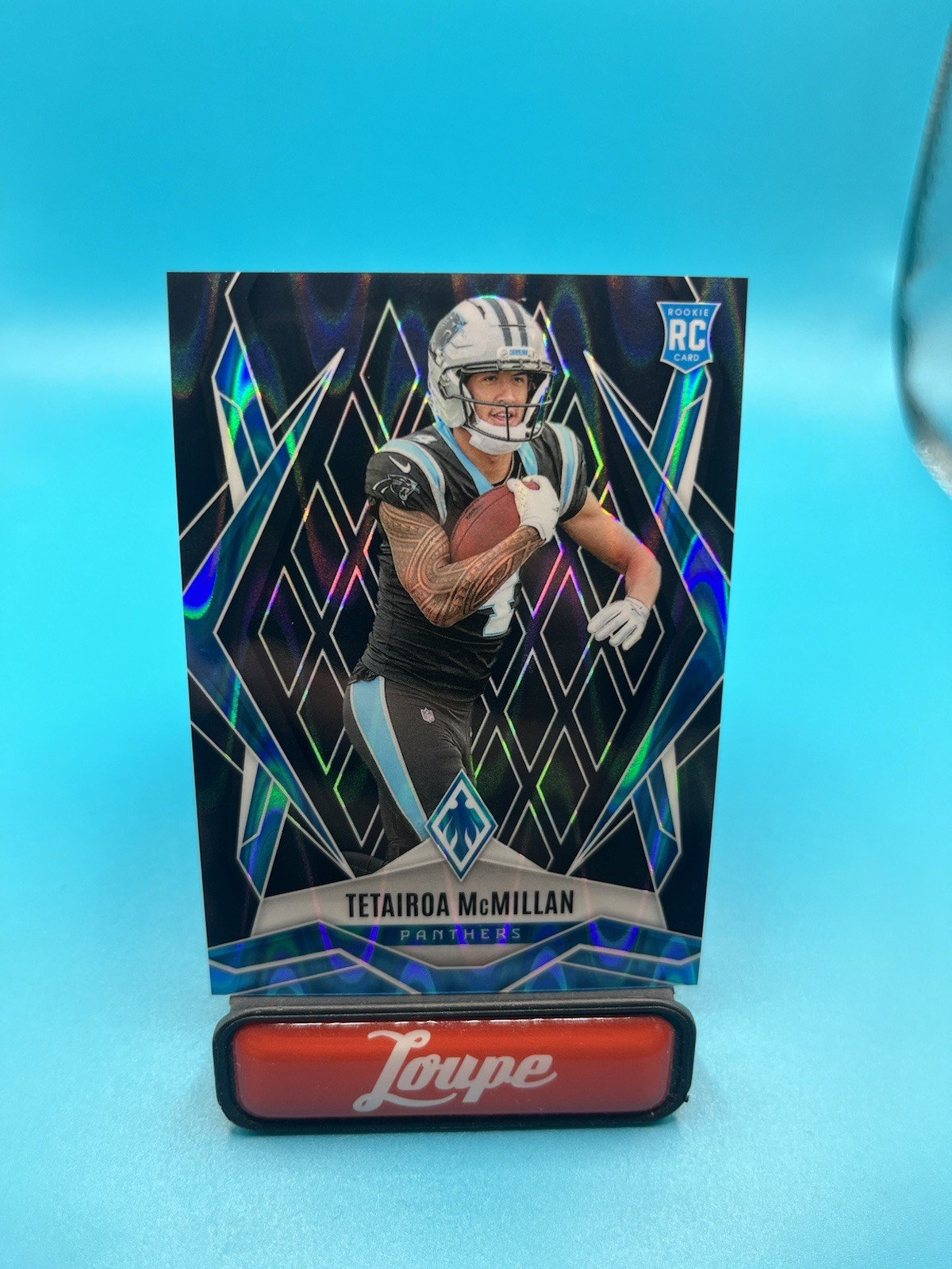 Tetairoa McMillan 2025 Panini Phoenix Black Seismic RC 1/1 #155 Panthers