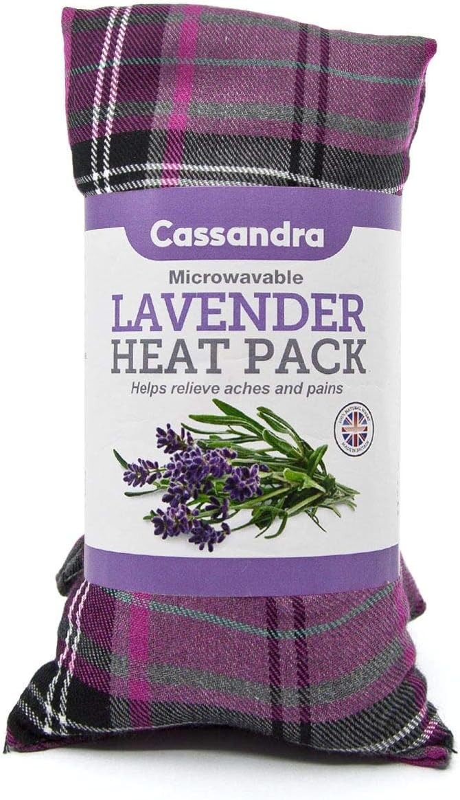 Cassandra Cotton Tartan Wheat and Lavender Filled Heat and Cool Pack. 42cm