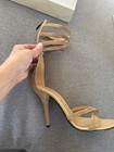 Sergio Rossi Suede Zip Up Heel Sandals Ankle Wrap — photo 2
