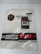Jump Start Uniforms Girls White Short Sleeve Polo Size M 6/7 - NWT