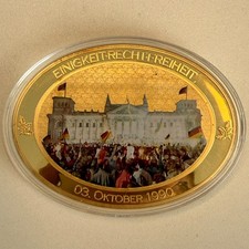 Numinook: medaglia gigante, 25 anni di riunificazione tedesca, Swarowski, 106 g