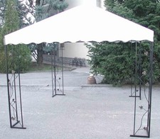 GAZEBO IN FERRO BATTUTO BACCO MT.3X3 GAZEBI ARREDO GIARDINO ESTERNO