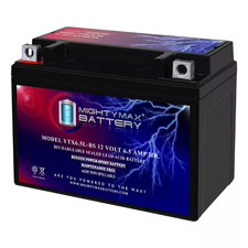 YTX6.5L-BS 12-Volt 6.5AH Replacement Battery Compatible with Motorcycles, Scoote