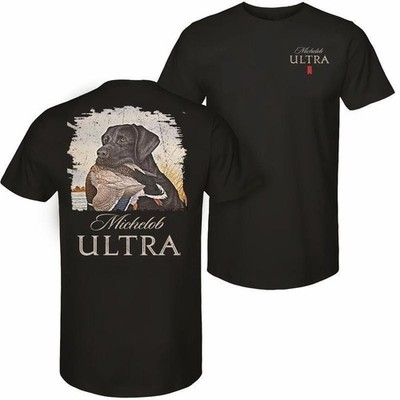 [Graphic Tee]Michelob Ultra   Mallard and Dog T-Shirt   2-Sided Design   Versati