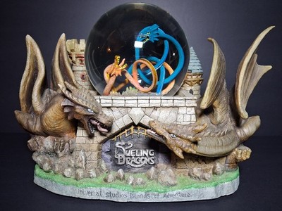 Universal Studios Dueling Dragons Islands of Aventure Snowglobe. VERY RARE. 