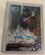 Luis Arraez Bowman Chrome 2017 Auto