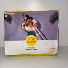 Sun Squad Flamingo Inflatable Pool Float Ring With Legs 66.5" Target NIB Sealed