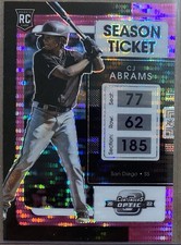 C.J. Abrams RC 2022 Panini Chronicles - Contenders Optic #12 Pink Pulsar Prizm